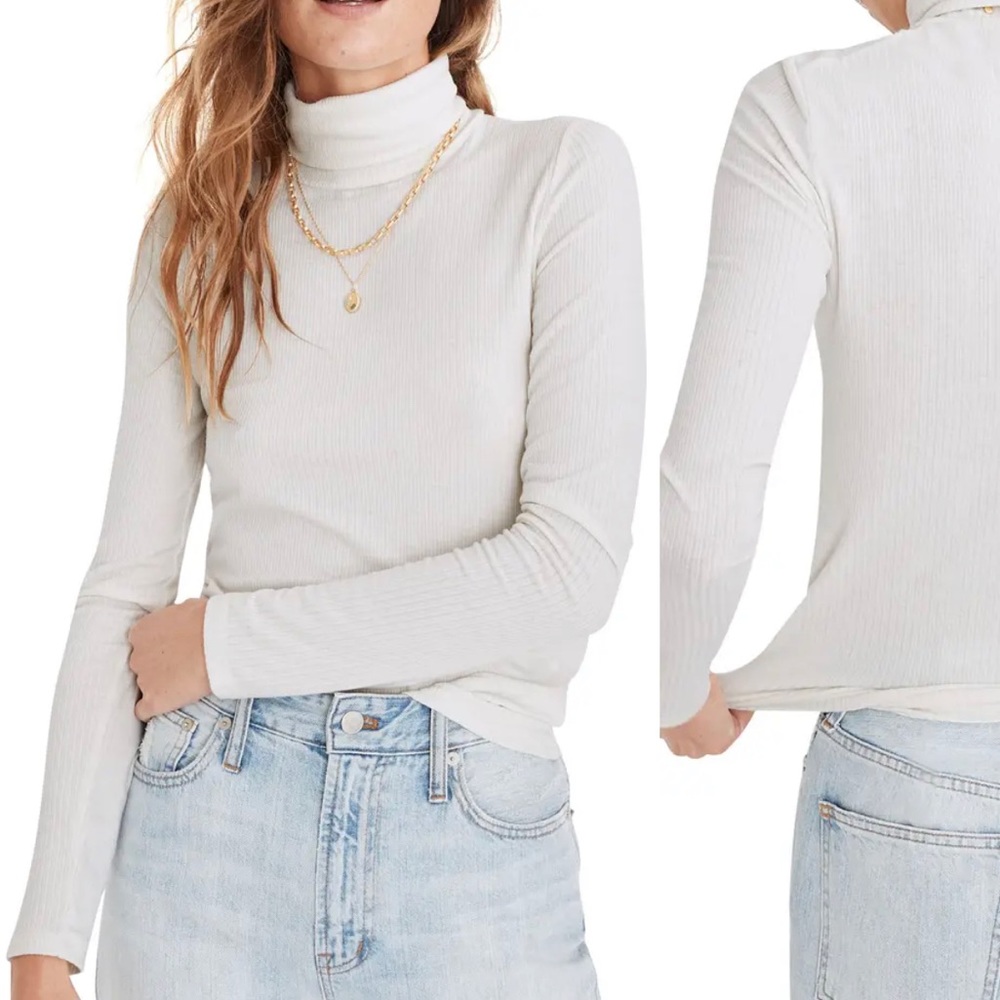 Madewell Lightweight Ribbed Turtleneck Top